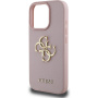 Guess Grained 4G Metal Logo Case za iPhone 16 Pro - roza