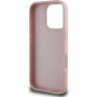 Guess Grained 4G Metal Logo Case za iPhone 16 Pro - roza
