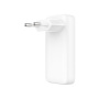 FIXED Slim GaN polnilni adapter z 2x USB-C priključkoma - 45W - bel
