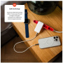 FIXED Slim GaN polnilni adapter z 2x USB-C priključkoma - 45W - bel