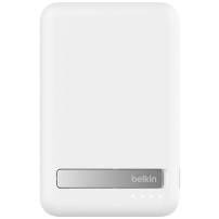 BELKIN Boost Charge Pro brezžična MagSafe powerbanka s stojalom in USB-C priključkom - 8.000 mAh - bela