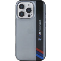 BMW IML Motorsport Vertical Stripe ovitek za iPhone 16 Pro - siv