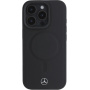Mercedes Smooth Leather etui z MagSafe za iPhone 16 Pro Max - črn