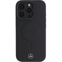 Mercedes Smooth Leather etui z MagSafe za iPhone 16 Pro Max - črn