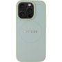 Guess Grained Classic Ovitek z logotipom MagSafe za iPhone 16 Pro - zelen