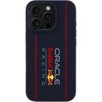 Oracle Red Bull Racing Silikonski ovitek Vertical Logo z MagSafe za iPhone 16 Pro - temno moder
