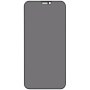 Kaljeno Anti-Spy 3D steklo za iPhone 12 / 12 Pro - črna