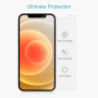 Kaljeno steklo 2,5D združljivo z zamenjivimi ovitki za iPhone 12 / 12 Pro (odprt rob)