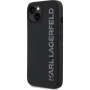 Karl Lagerfeld 3D gumijast bleščeč logotip ovitek za iPhone 15 - črn