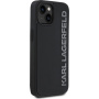 Karl Lagerfeld 3D gumijast bleščeč logotip ovitek za iPhone 15 - črn