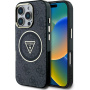 Guess IML 4G Glitter and Triangle Logo etui z MagSafe za iPhone 16 Pro Max - siv