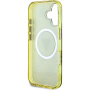 Guess IML 4G Glitter and Triangle Logo etui z MagSafe za iPhone 16 - rjav