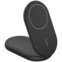 BELKIN Boost Charge Qi2 2-v-1 zložljivo magnetno brezžično stojalo za iPhone / AirPods – 15W – črno