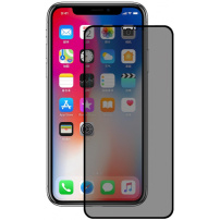 Kaljeno anti-spy steklo 5D za iPhone XS Max/11 Pro Max - črna