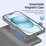 DUX DUCIS Snemljiva preklopna torbica Lawa 2v1 z MagSafe in denarnico za iPhone 15 Plus - siva