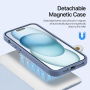 DUX DUCIS Snemljiva preklopna torbica Lawa 2v1 z MagSafe in denarnico za iPhone 15 Plus - modra