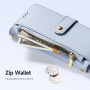 DUX DUCIS Snemljiva preklopna torbica Lawa 2v1 z MagSafe in denarnico za iPhone 15 Plus - modra