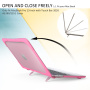 Udarno odporen ovitek z obračalnimi nogicami za MacBook Pro 13" (A2251 / A2289 / A2338) - roza