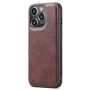DG.Ming Snemljiva preklopna torbica 2v1 za iPhone 15 Pro - Bordo