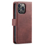 DG.Ming Snemljiva preklopna torbica 2v1 za iPhone 15 Pro - Bordo