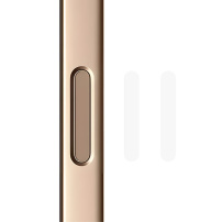 Rurihai steklo za gumb za upravljanje kamere za iPhone 16 / 16 Plus / 16 Pro / 16 Pro Max / 17 / 17 Pro / 17 Pro Max - 2 kosa - belo