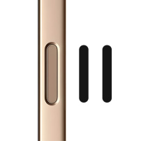 Rurihai steklo za gumb za upravljanje kamere za iPhone 16 / 16 Plus / 16 Pro / 16 Pro Max / 17 / 17 Pro / 17 Pro Max - 2 kos - črno