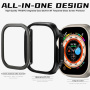 Etui s kovinskim okvirjem okoli zaslona za Apple Watch Ultra 49mm - oranžna
