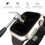 Kovinski etui s kaljenim Anti-Spy steklom za Apple Watch 41mm - roza