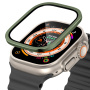 Kaljeno steklo s kovinskim okvirjem za Apple Ura Ultra 49mm - olivna