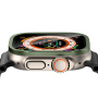 Kaljeno steklo s kovinskim okvirjem za Apple Ura Ultra 49mm - olivna