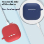 Silikonski ovitek s karabinom in vrvico proti izgubi za AirPods 4 / 5 - temno moder