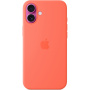 Originalne Apple silikonski ovitek z MagSafe za iPhone 16 Plus - mandarina
