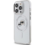 Karl Lagerfeld IML K&CH Heads Metal Frame ovitek z MagSafe za iPhone 15 Pro Max - prozoren