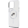 Karl Lagerfeld IML K&CH Heads Metal Frame ovitek z MagSafe za iPhone 15 Pro Max - prozoren