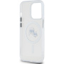 Karl Lagerfeld IML K&CH Heads Metal Frame ovitek z MagSafe za iPhone 15 Pro Max - prozoren