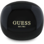 Guess Glossy Classic Brezžične slušalke TWS z logotipom - črne