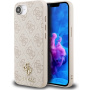 Guess 4G Small Metal Logo ovitek z MagSafe za iPhone 16e / 17e - roza