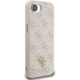 Guess 4G Small Metal Logo ovitek z MagSafe za iPhone 16e / 17e - roza