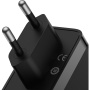 Baseus GaN5 Pro komplet za hitro polnjenje adapterja z 2x USB-C / USB-A priključki in USB-C na USB-C kabel - 140W - 1 m - črn
