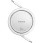 Baseus Free2Draw mini izvlečni polnilni in podatkovni kabel - USB-C na USB-C - 1 m - bel