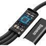 Baseus Rapid 3v1 univerzalni polnilni in podatkovni kabel - USB-C na USB-C / Lightning / micro USB - 1,5 m - črn