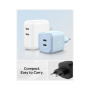 Spigen ArcStation Pro GaN polnilni adapter z 2x USB-C priključki - 45W - črn