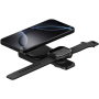ENERGEA MagDuo 2-v-1 zložljivi brezžični MagSafe polnilec za iPhone / Apple Watch - 15W - črna
