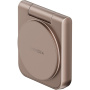 ENERGEA MagDuo 2v1 zložljivi brezžični MagSafe polnilec za iPhone / Apple Watch - 15W - rožnato zlata