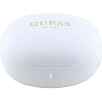 Guess Glossy Classic Brezžične slušalke Logo TWS - bele