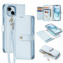 DUX DUCIS Snemljiva preklopna torbica Lawa 2v1 z MagSafe in denarnico za iPhone 15 Plus - modra