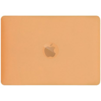 Maten transparenten ovitek z zložljivim stojalom za MacBook Pro 16" (A2485 / A2780 / A2991 / A3186 / A3403 / A3428 / A3429) - oranžen