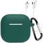 Silikonski ovitek s karabinom in vrvico proti izgubi za AirPods 4 / 5 - petrolejski