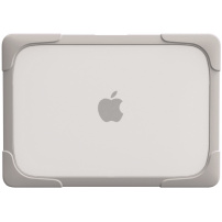 Ovitek, odporen na udarce, z zložljivimi nogicami za MacBook Air 15" (A2941 / A3114 / A3241 / A3448) - bež