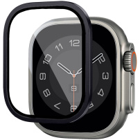 Wiwu kaljeno steklo s kovinskim okvirjem za Apple uro Ultra 49mm - črna